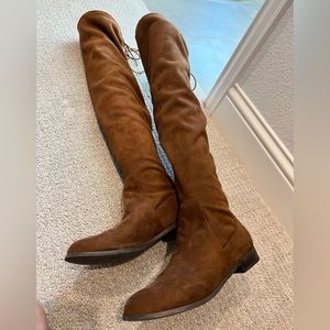 Chinese Laundry Brown Suede Over-the-Knee Boots